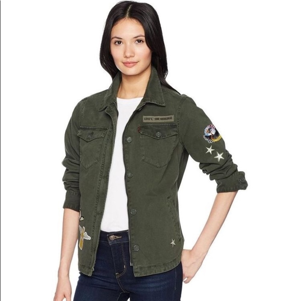COPY - Levi’s Olive Green Military Patch Jacket NEW $180